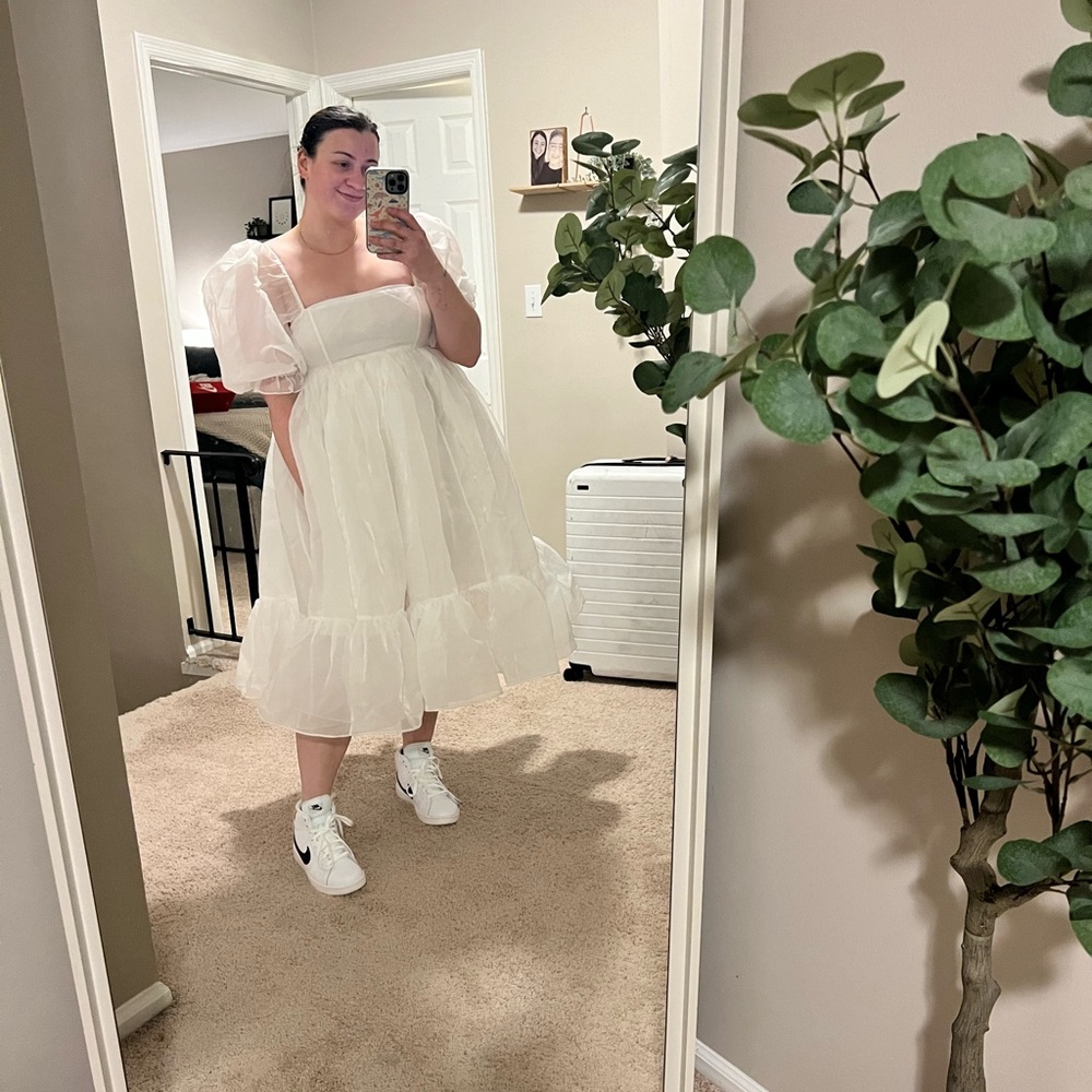 Selkie Cream Puff Sleeve Wedding Dress